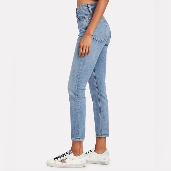 RE/DONE High-Rise Ankle Crop Jeans in Hazey Indigo - Picture 4 of 10